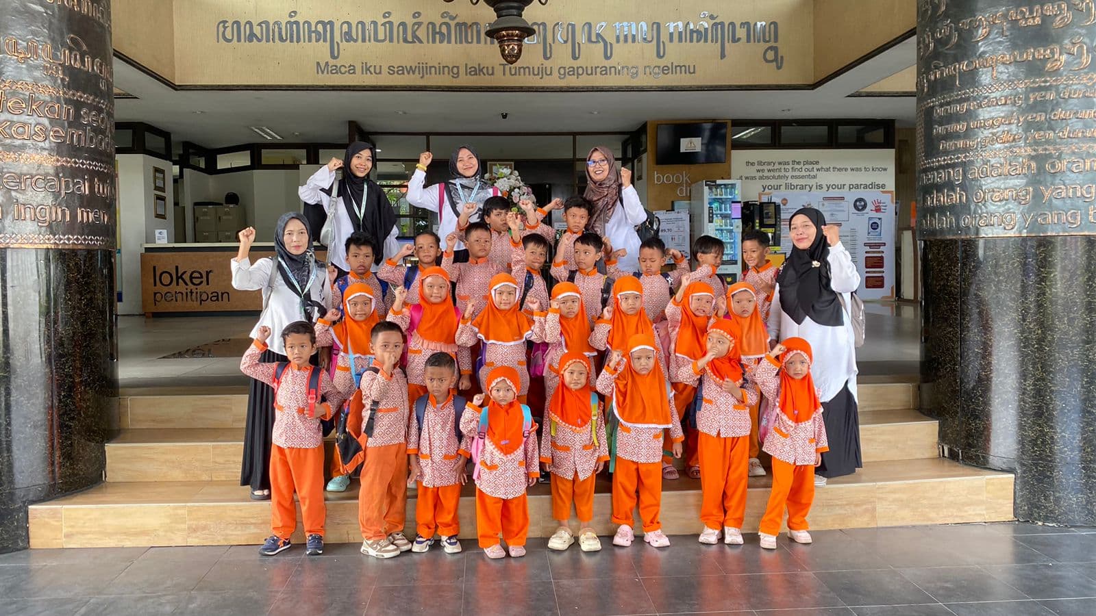 news-Kunjungan Wisata Pustaka dari Raudhatul Athfal (RA) Al-Huda Gedongkuning