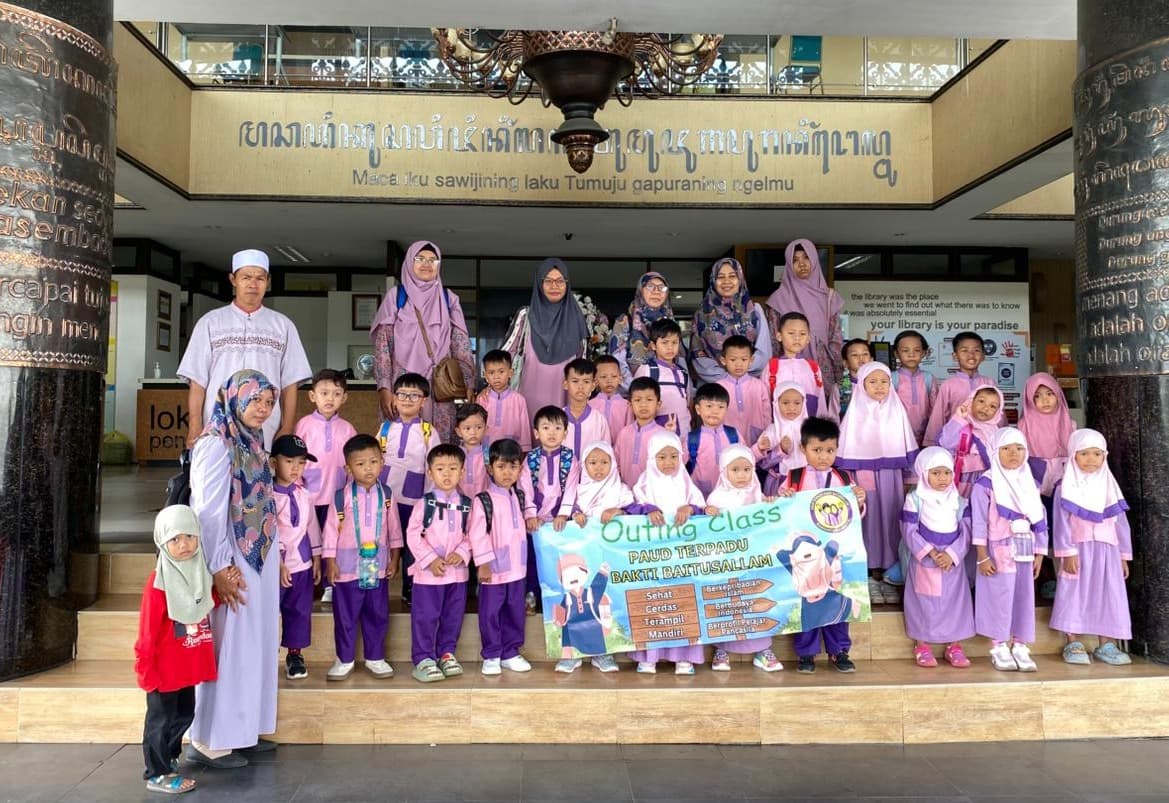 news-Balai Layanan Perpustakaan Terima Kunjungan Wisata Pustaka TK Bakti Baitussalam Tamanan