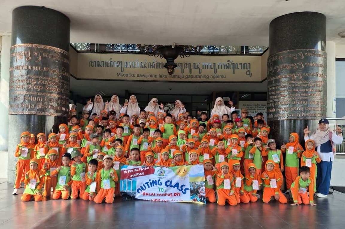 Balai Layanan Perpustakaan Sambut Kunjungan Wisata Pustaka dari TK PKK Al Fatah Wukirsari