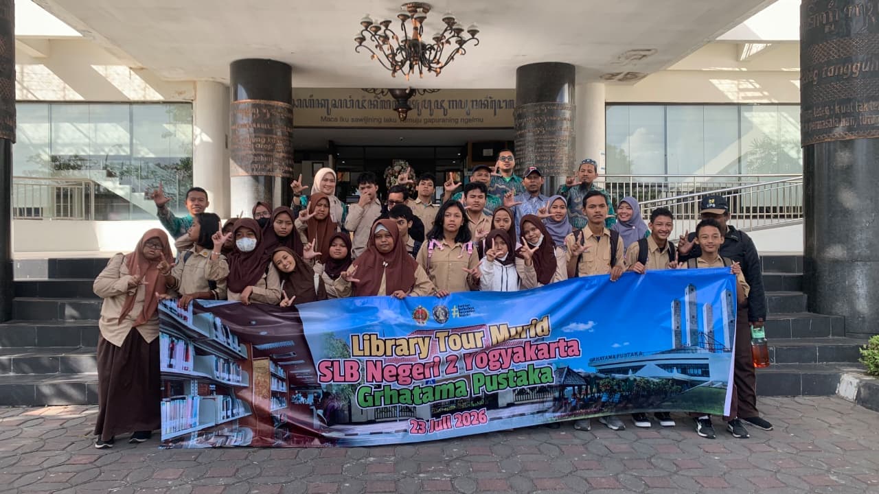 Balai Layanan Perpustakaan Terima Kunjungan Wisata Pustaka dari SLB Negeri 2 Yogyakarta
