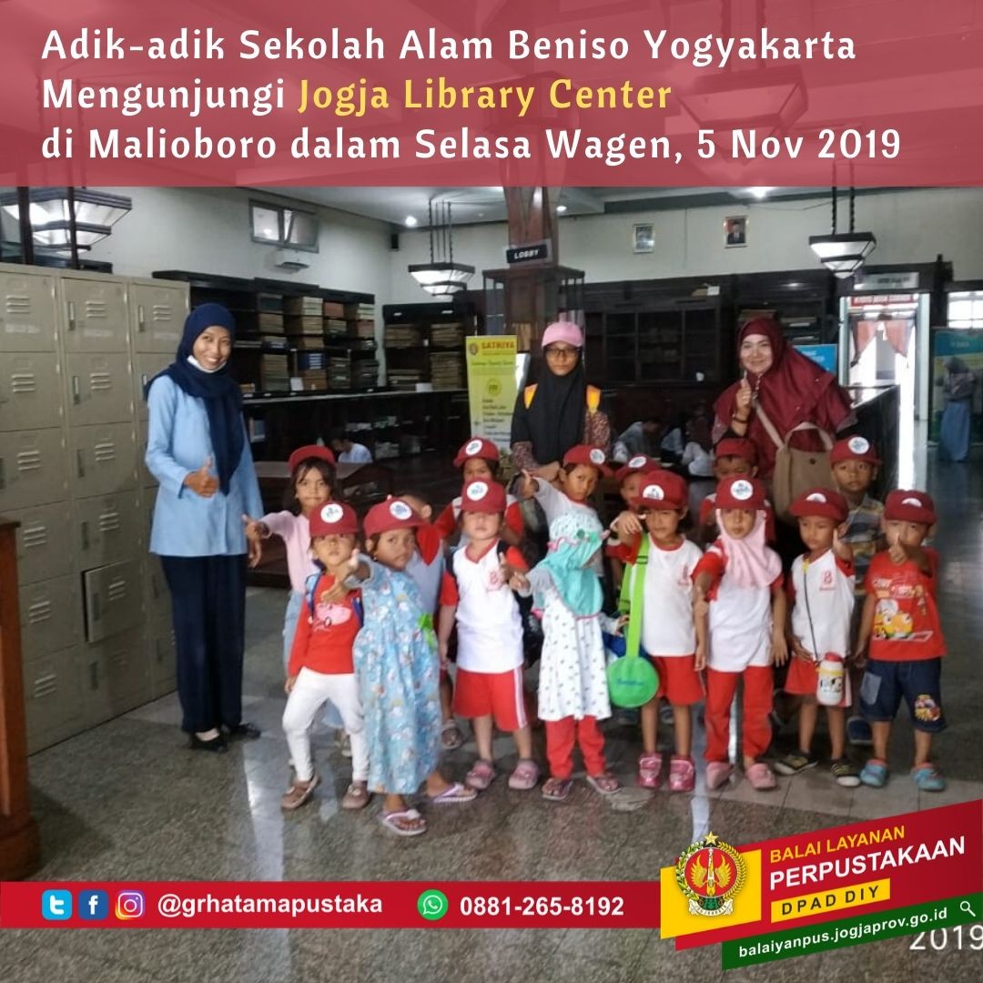 Sekolah Alam Beniso Yogyakarta Berkunjung ke Jogja Library Center