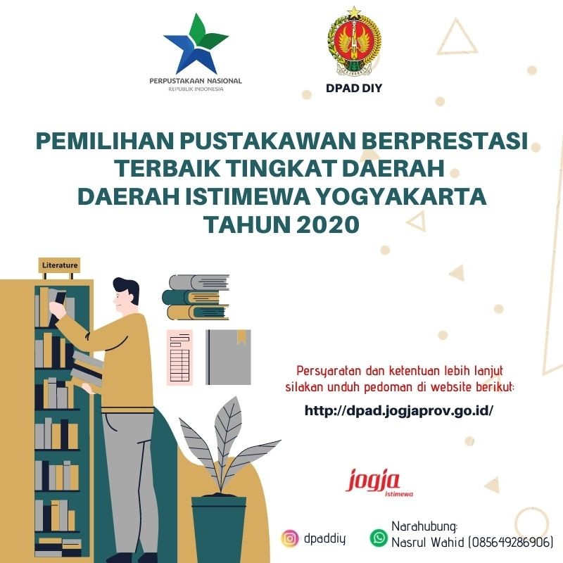 SEGERA…PEMILIHAN PUSTAKAWAN BERPRESTASI TERBAIK TINGKAT DIY TAHUN 2020