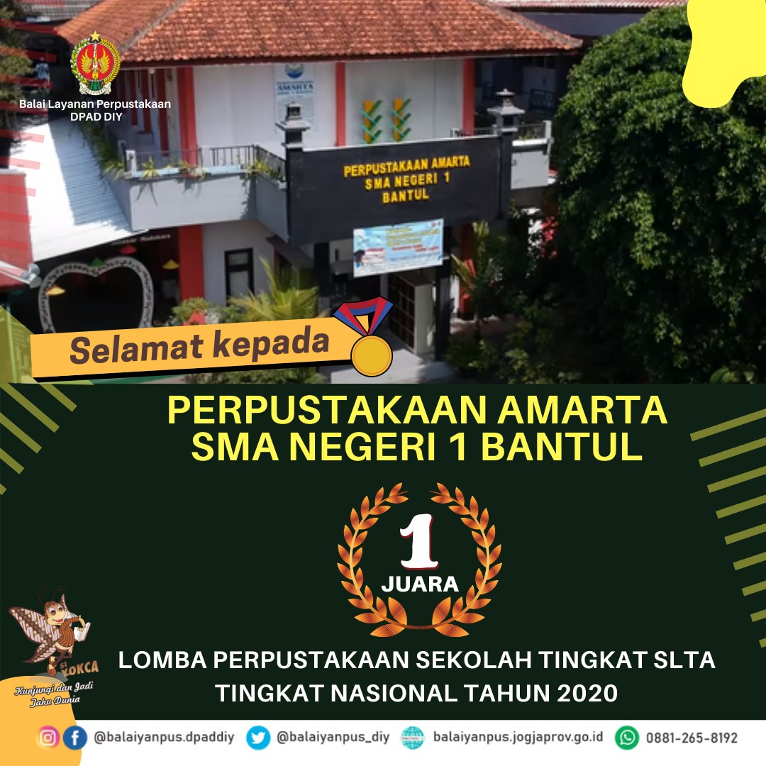 Perpustakaan Amarta SMAN 1 Bantul Juara 1 Tingkat Nasional