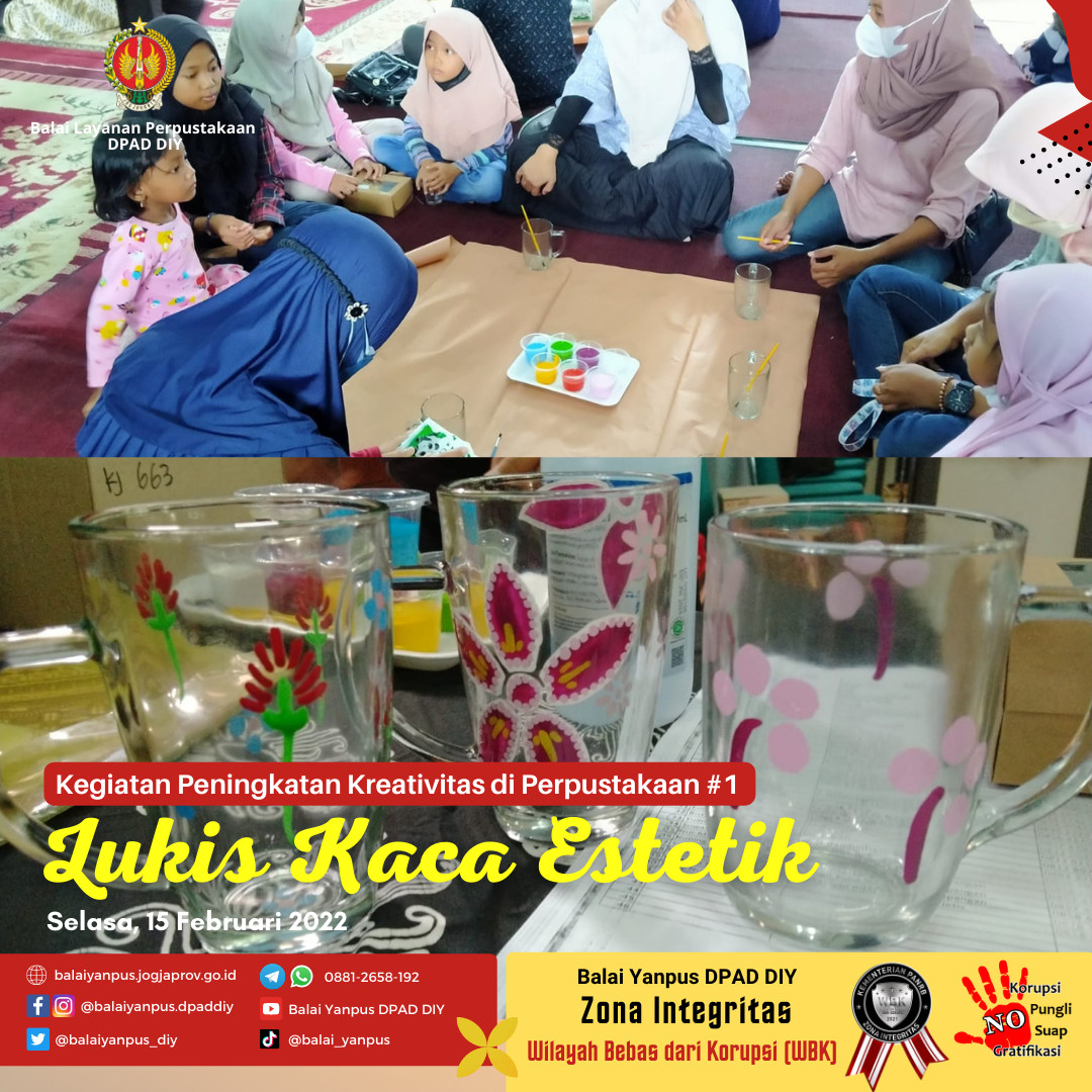 Kegiatan Peningkatan Kreativitas tema "Lukis Kaca Estetik"