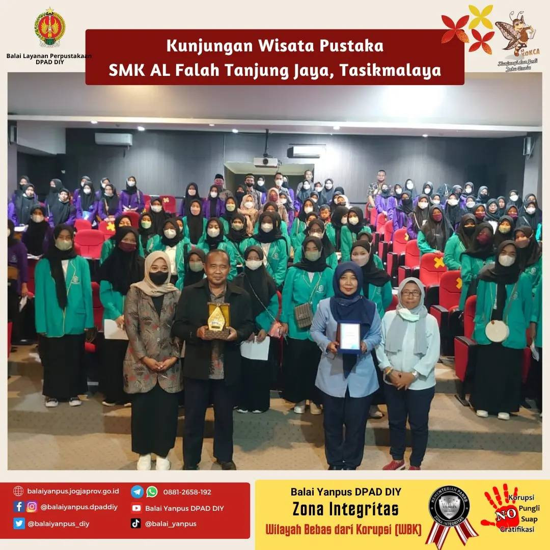 Kunjungan Wisata Pustaka SMK AL Falah Tanjung Jaya, Tasikmalaya