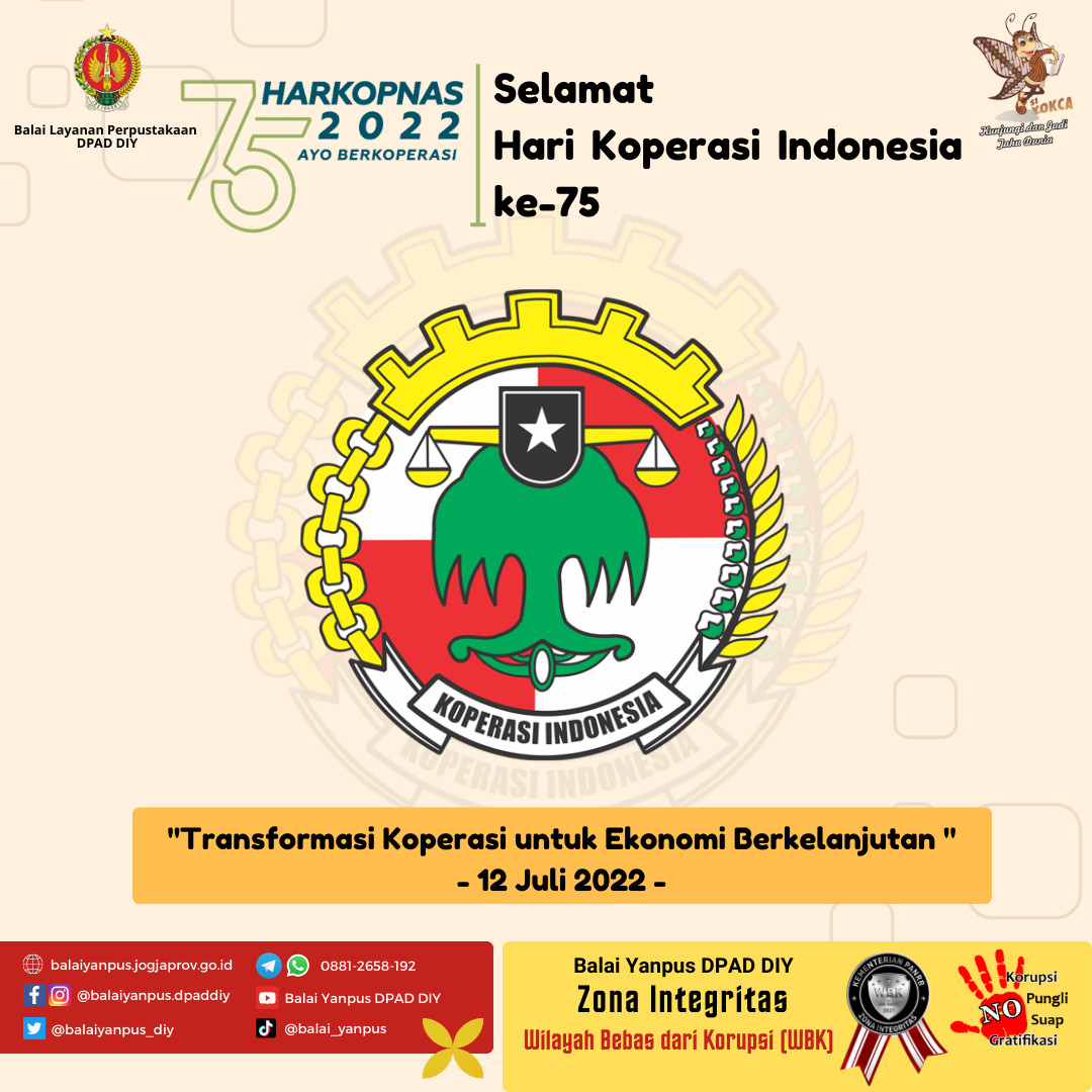 Selamat Memperingati Hari Koperasi Nasional yang ke-75.