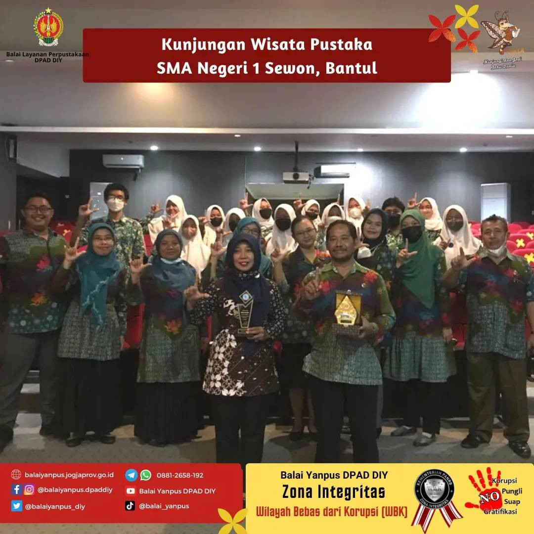 Kunjungan Wisata Pustaka dari SMA Negeri 1 Sewon, Bantul