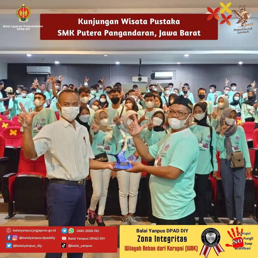 Kunjungan Wisata Pustaka SMK Putera Pangandaran, Jawa Barat