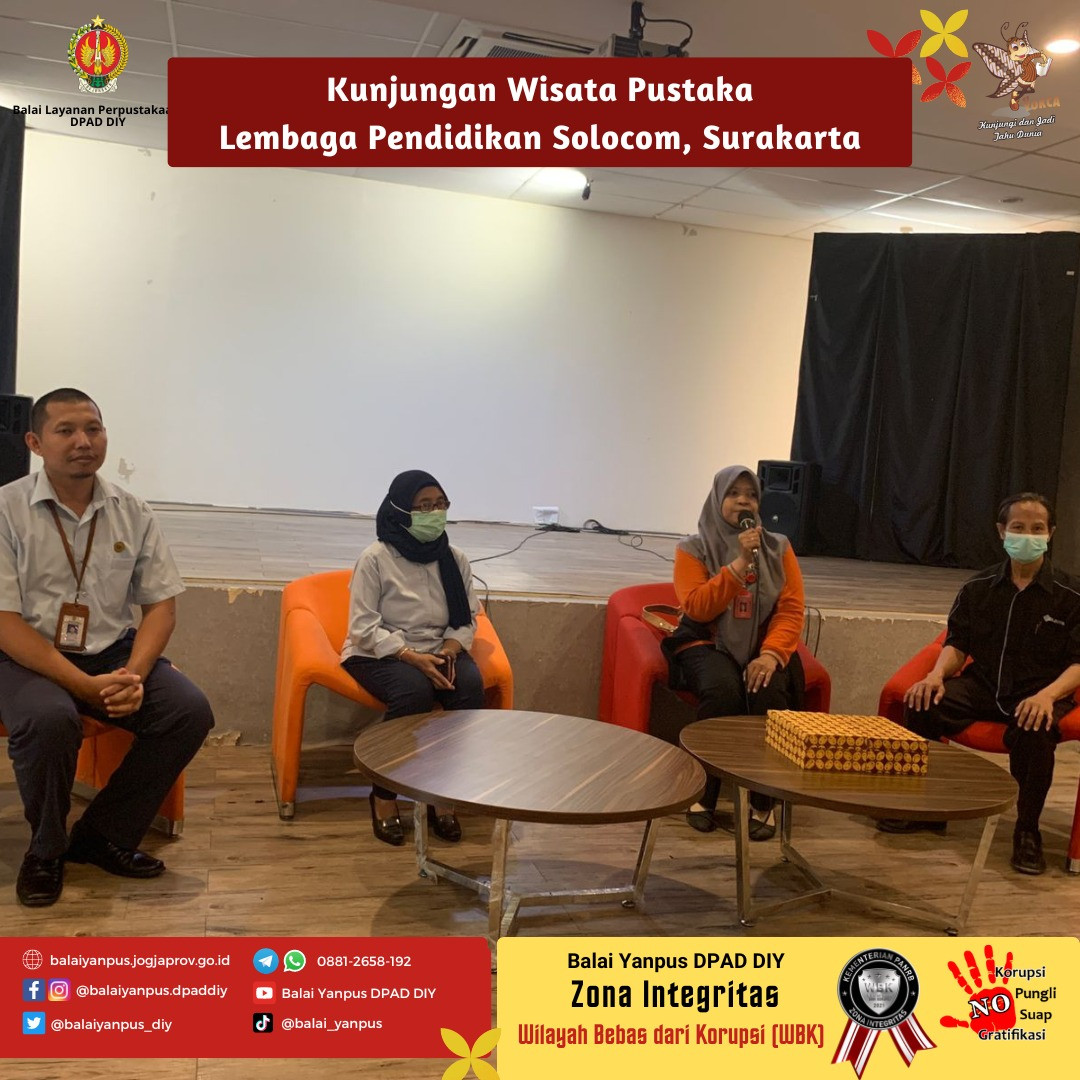 Kunjungan Wisata Pustaka Lembaga Pendidikan Solocom, Surakarta