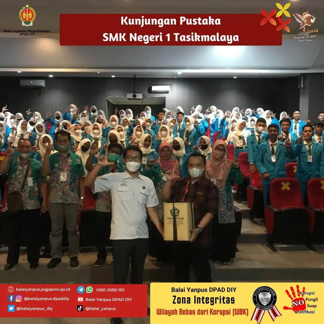 Kunjungan Wisata Pustaka dari siswa siswi SMK Negeri 1 Tasikmalaya