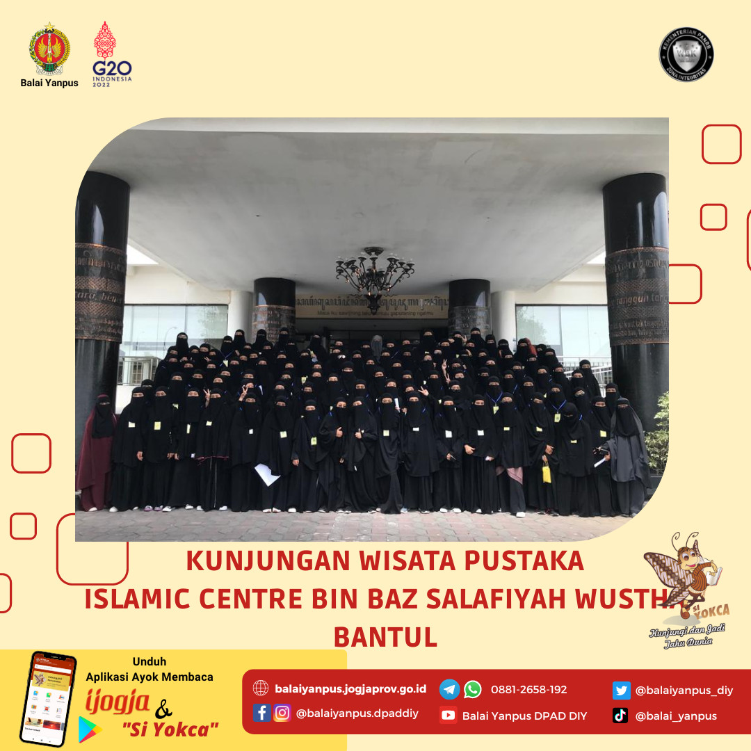 Kunjungan wisata pustaka dari Santri Kelas 7 Islamic Centre Bin Baz Salafiyah Wustha