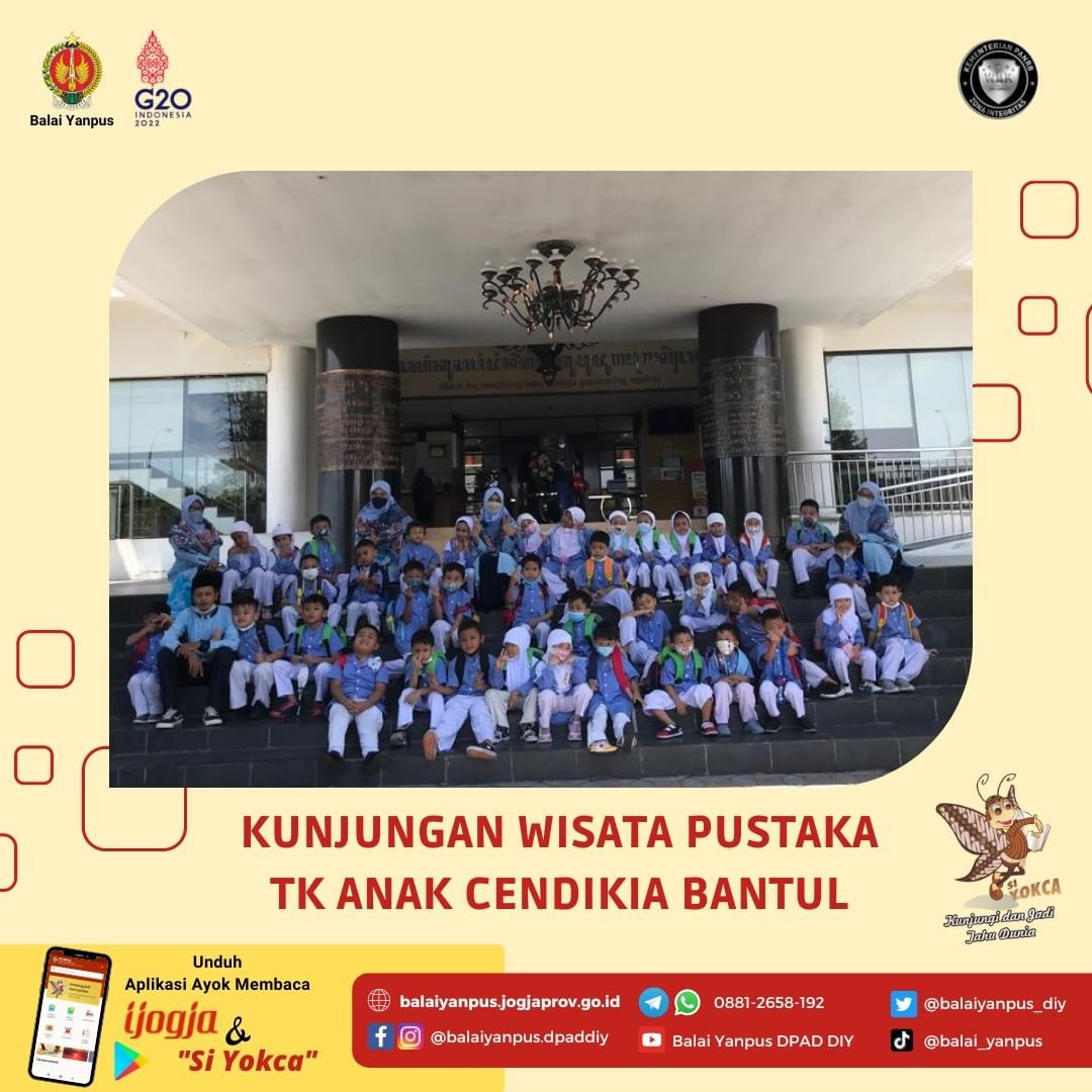 Wisata pustaka dari siswa siswi TK Anak Cendikia, Bantul