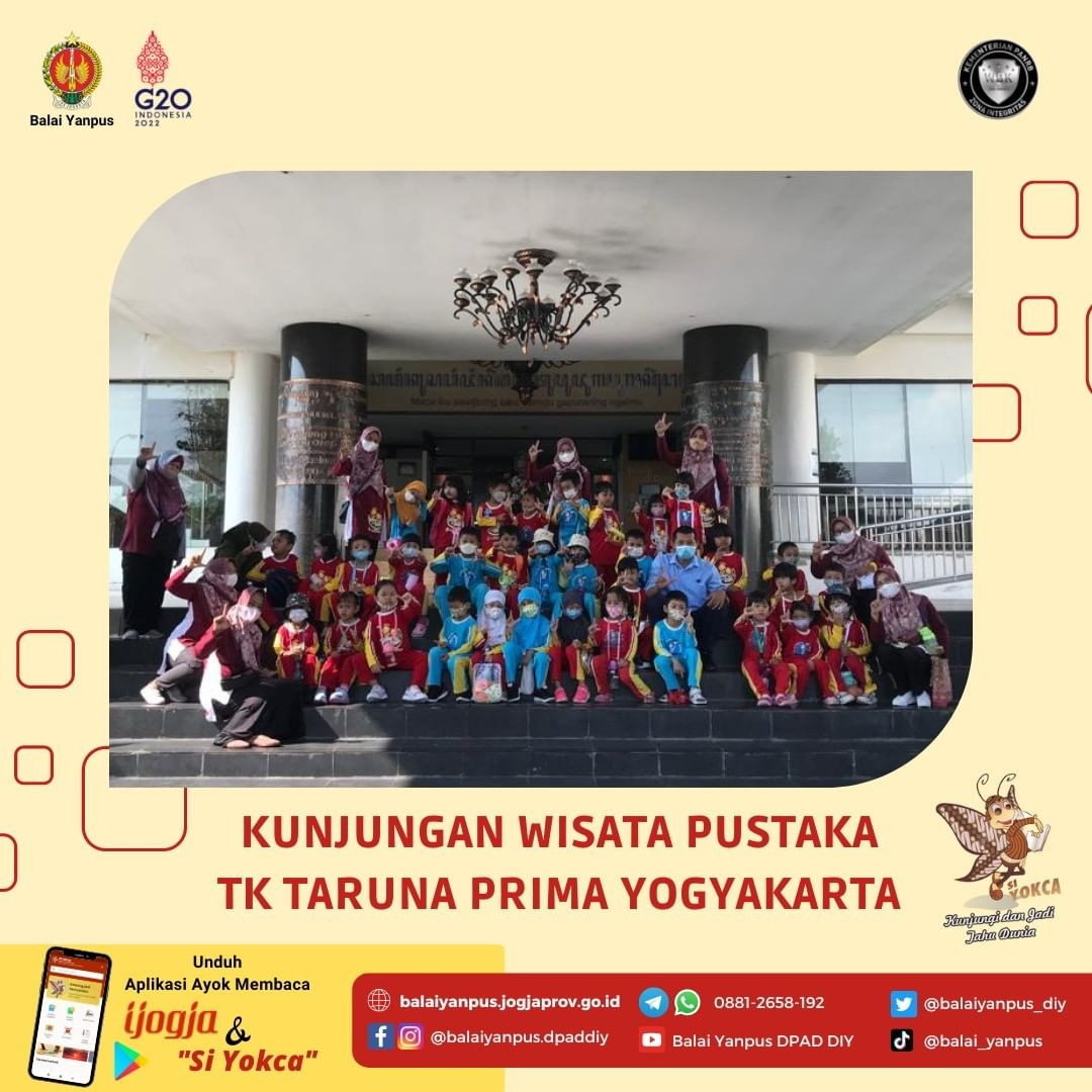 Wisata pustaka dari siswa siswi TK Taruna Prima, Yogyakarta