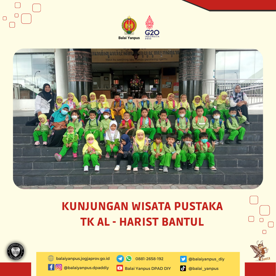 Kunjungan Wisata Pustaka dari Siswa-Siswi TK Al-Harist Bantul di Grhatama Pustaka