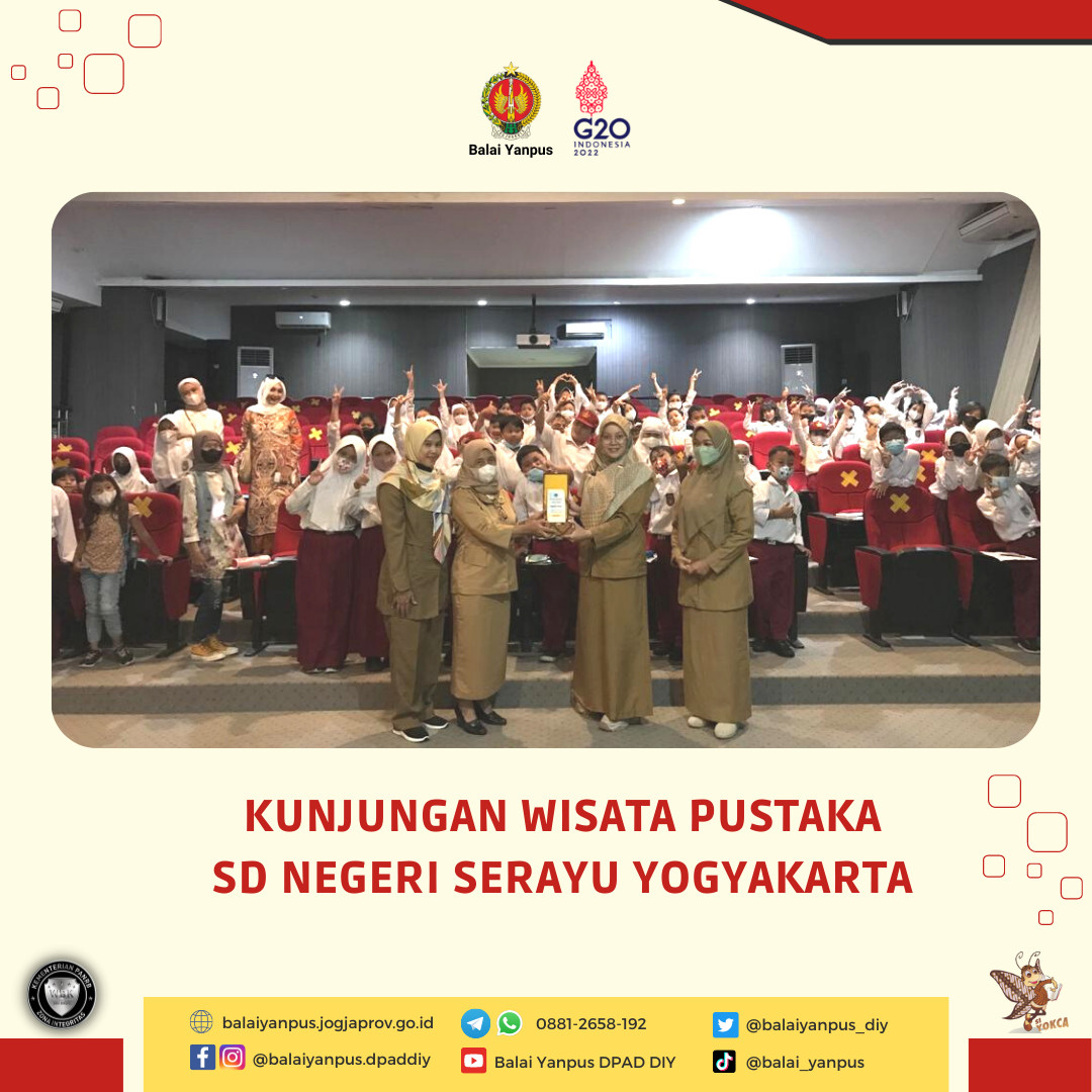 Kunjungan Wisata Pustaka dari Siswa Siswi SD Negeri Serayu di Grhatama Pustaka