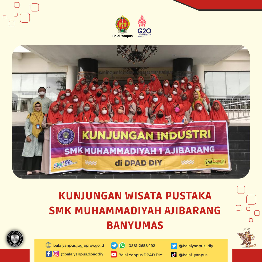 Kunjungan Wisata Pustaka dari Siswa Siswi SMK Muhammadiyah 1 Ajibarang, Banyumas di Grhatama Pustaka