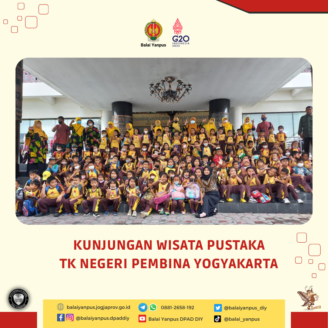 Kunjungan Wisata Pustaka dari Siswa Siswi TK Negeri Pembina di Grhatama Pustaka