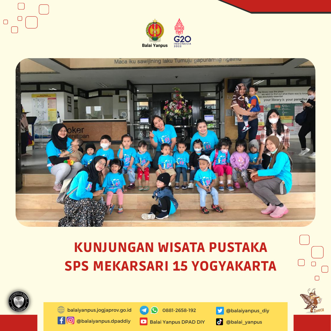 Kunjungan Wisata Pustaka dari Siswa Siswi SPS Mekarsari 15 Yogyakarta di Grhatama Pustaka