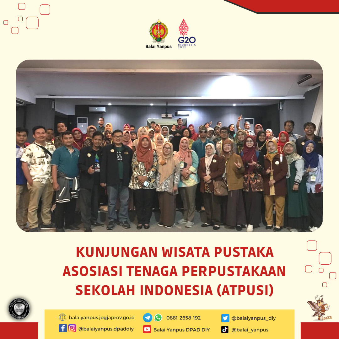 Kunjungan Wisata Pustaka dari Asosiasi Tenaga Perpustakaan Sekolah Indonesia (ATPUSI) di Grhatama Pustaka