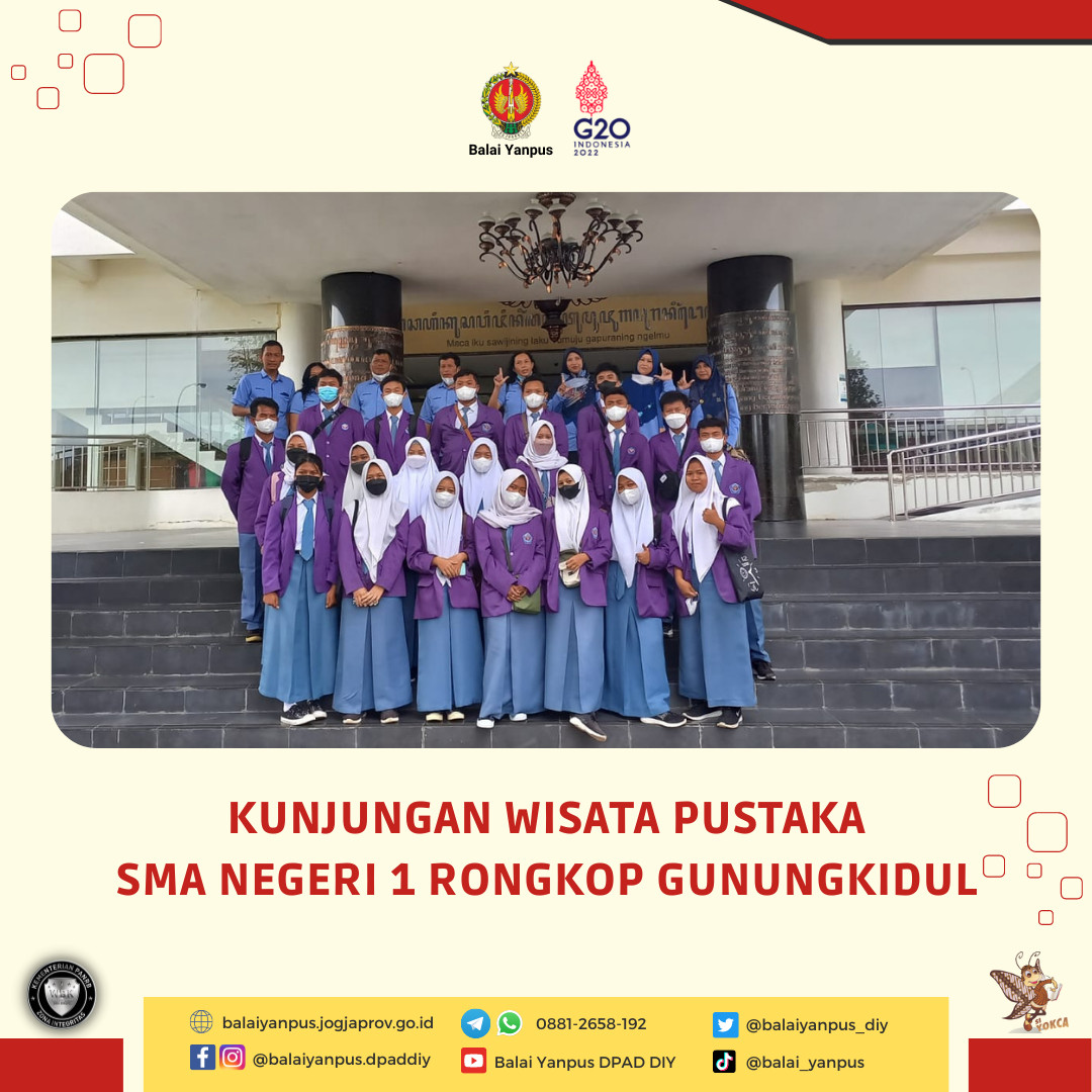 Kunjungan Wisata Pustaka dari Siswa siswi SMA Negeri 1 Rongkop, Gunungkidul