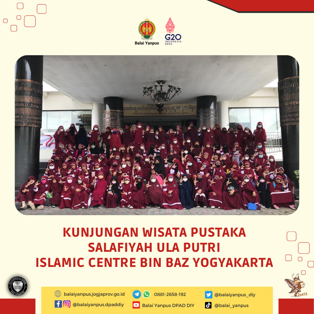 Kunjungan Wisata Pustaka dari Siswa siswi kelas 4,5, dan 6 Salafiyah Ula Putri (Setingkat SD) Islamic Centre Bin Baz