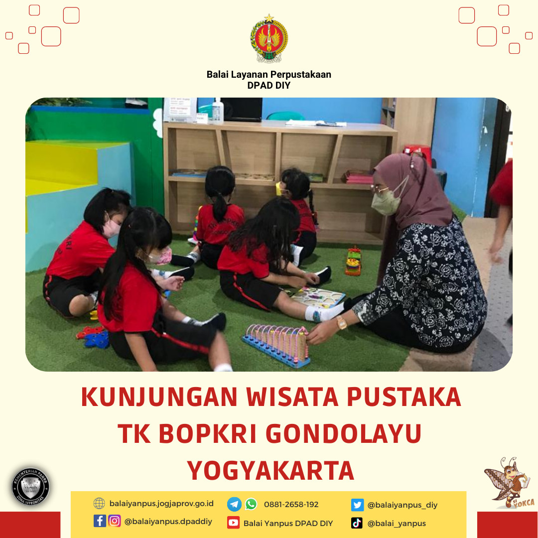 Kunjungan Wisata Pustaka dari Siswa-Siswi TK BOPKRI Gondolayu Yogyakarta