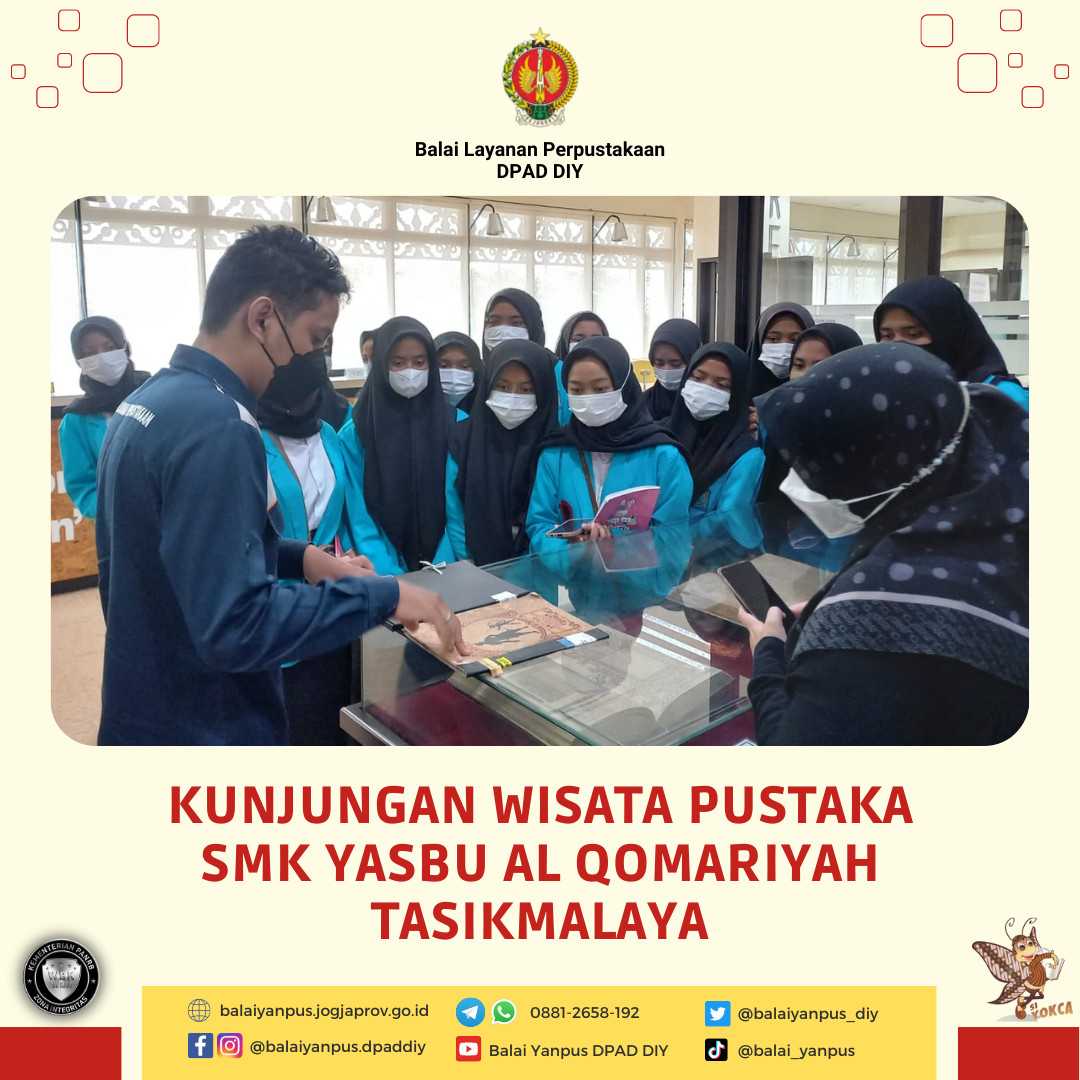 Kunjungan Wisata Pustaka dari Siswa-siswi SMK Yasbu Al Qomariyah, Tasikmalaya