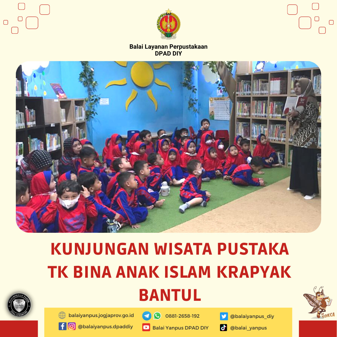 Kunjungan Wisata Pustaka dari Siswa-Siswi TK Bina Anak Islam Krapyak Bantul