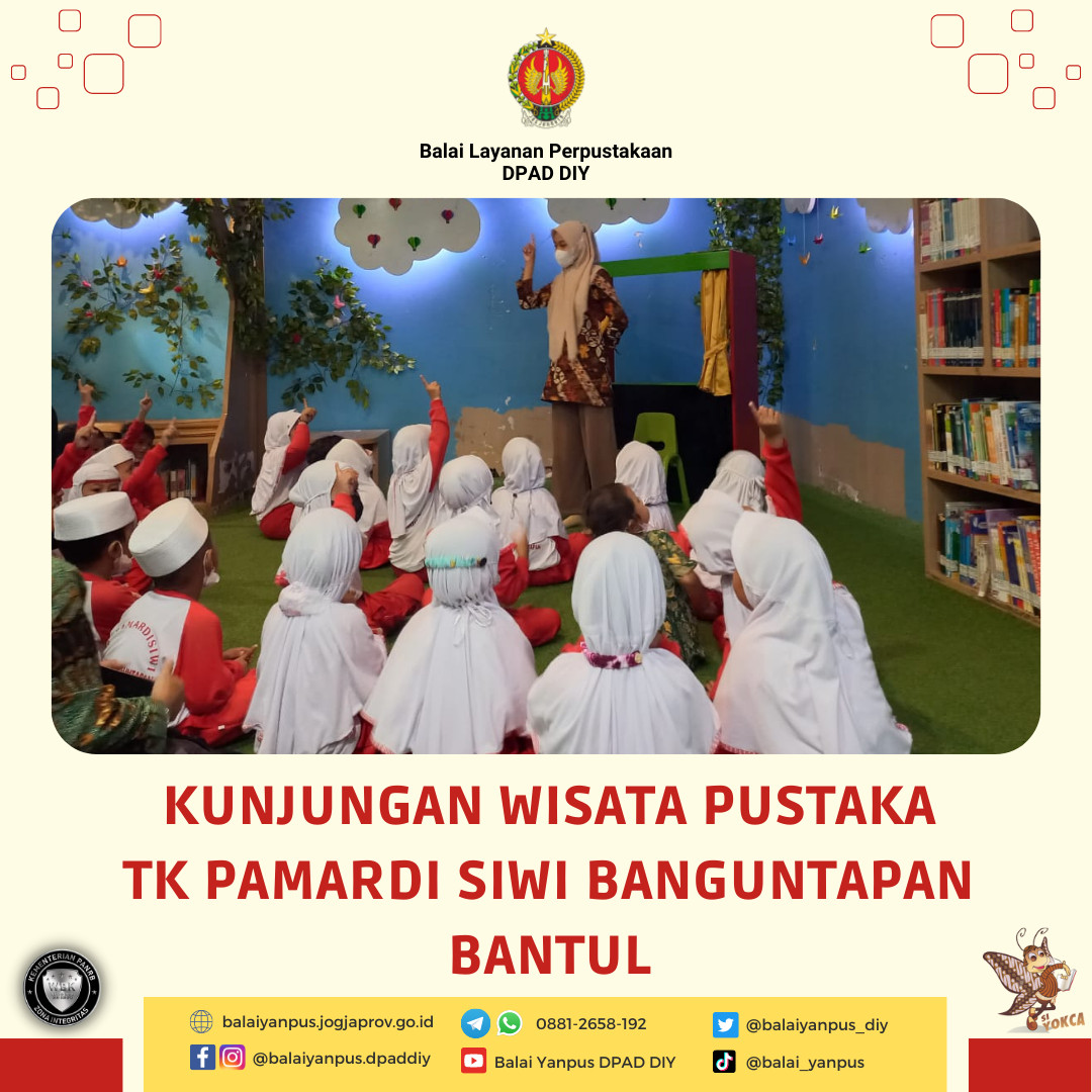 Kunjungan Wisata Pustaka dari Siswa-Siswi TK Pamardi Siwi Banguntapan Bantul