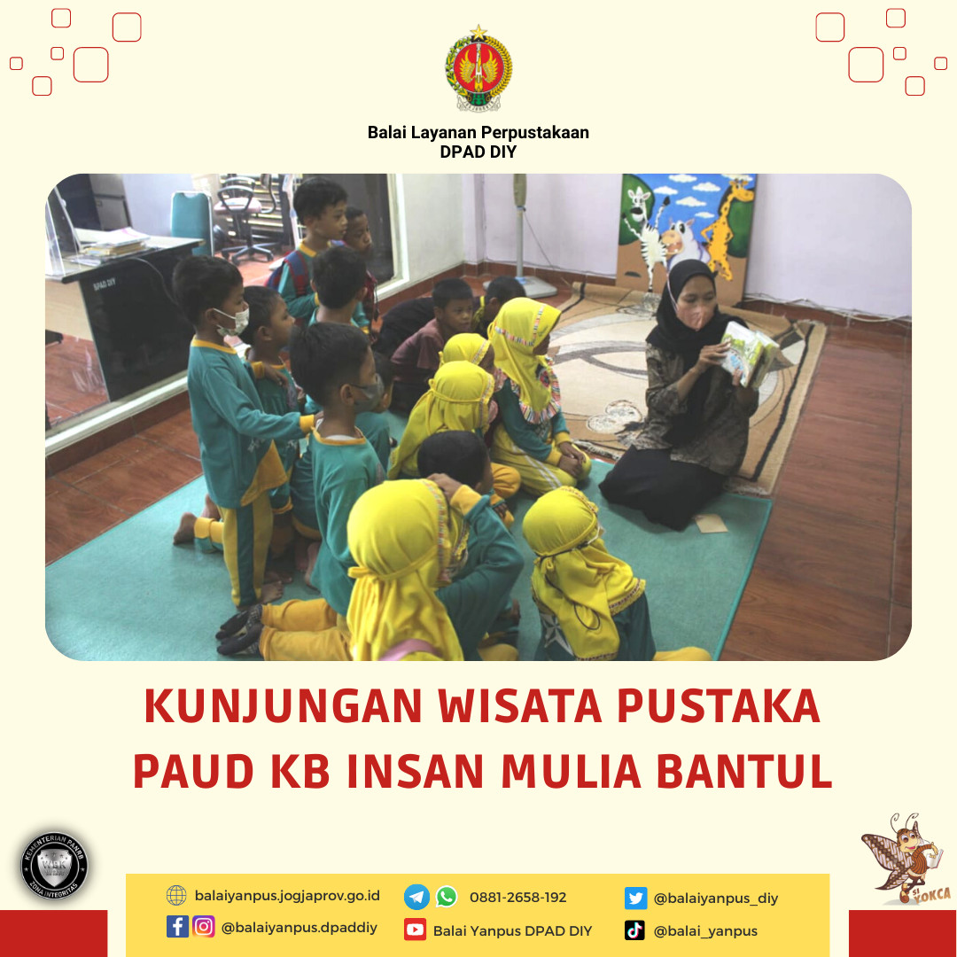 Kunjungan Wisata Pustaka dari Siswa Siswi PAUD/KB Insan Mulia Bantul