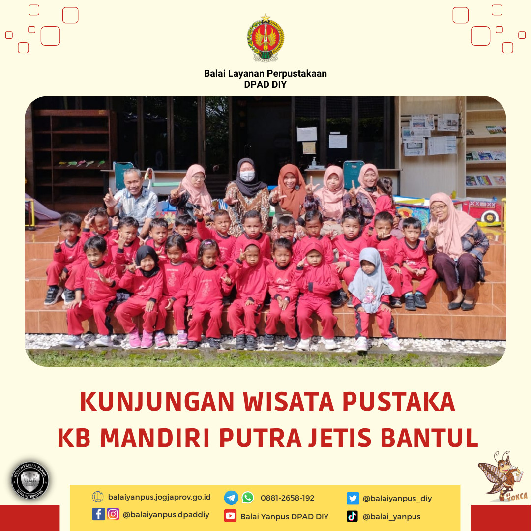 Kunjungan Wisata Pustaka dari Siswa Siswi KB Mandiri Putra Jetis Bantul