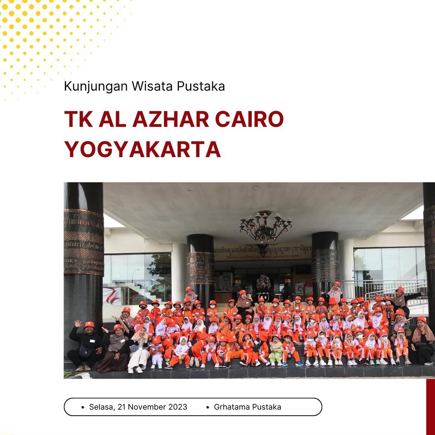 Kunjungan wisata pustaka dari TK Al Azhar Cairo Yogyakarta