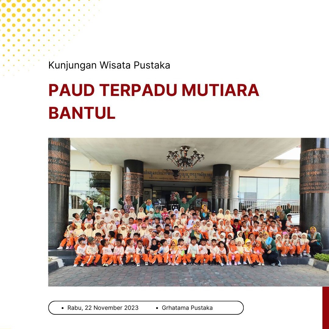 Kunjungan wisata pustaka dari PAUD Terpadu Mutiara