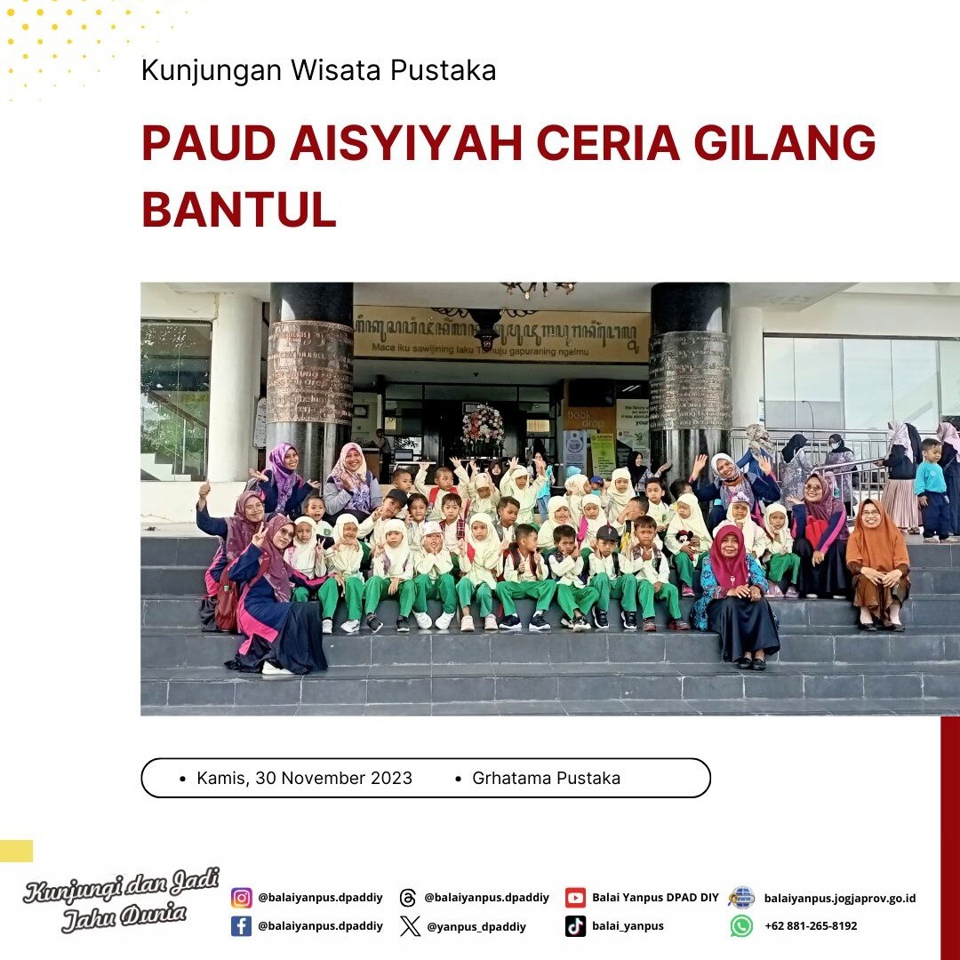 Kunjungan wisata pustaka dari SDN Ringinsari Bantul