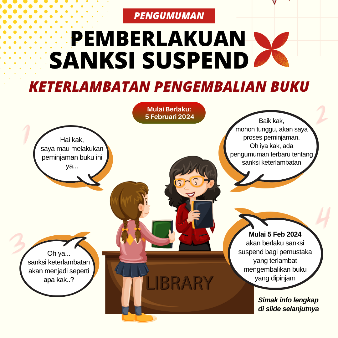 PEMBERLAKUAN SANKSI SUSPEND KETERLAMBATAN  PENGEMBALIAN BUKU