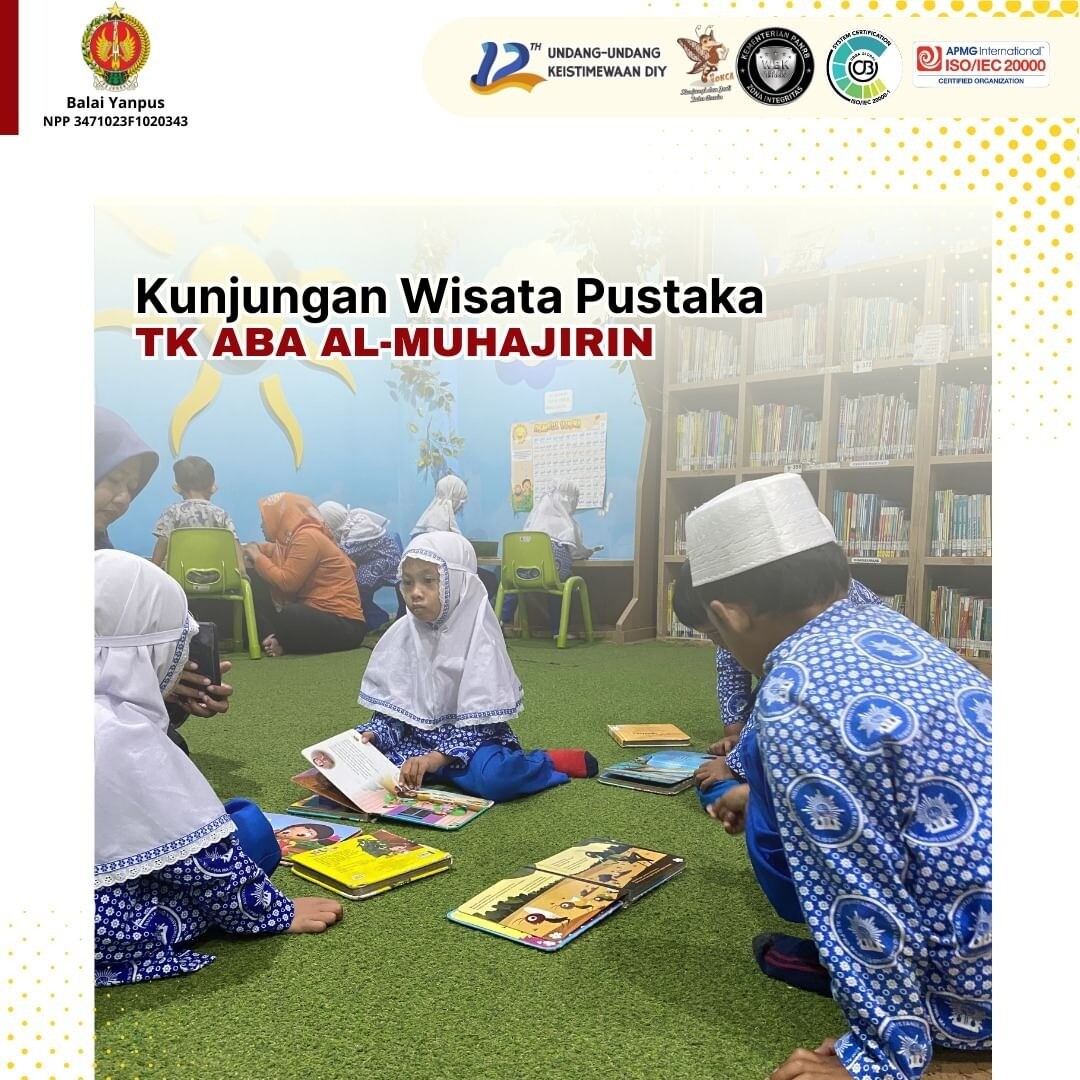 Kunjungan Wisata Pustaka dari TK ABA Al Muhajirin