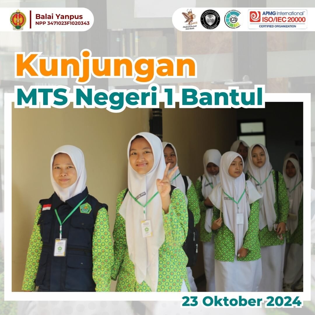 Kunjungan Pustaka dari MTS Negeri 1 Bantul