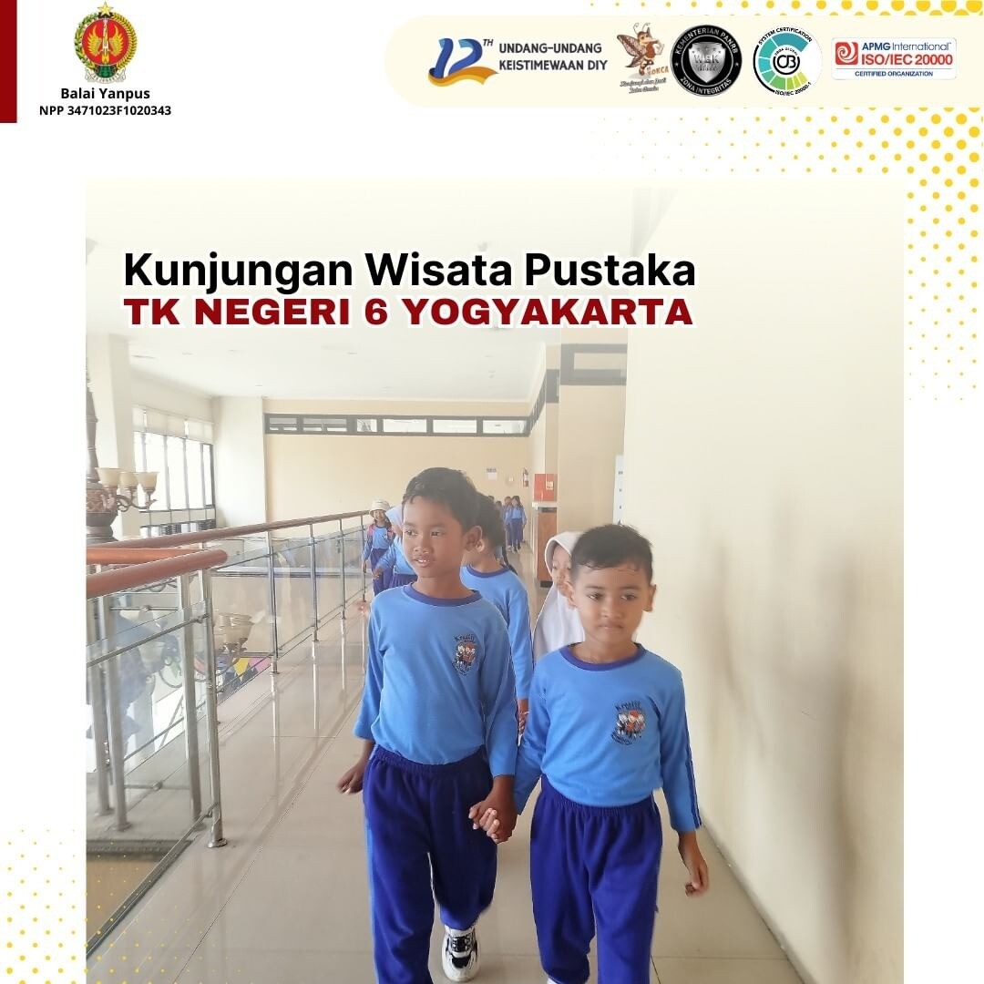 Kunjungan Wisata Pustaka dari TK Negeri 6 Yogyakarta