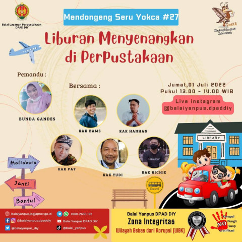 Mendongeng Seru Yokca #27 Liburan Menyenangkan di Perpustakaan